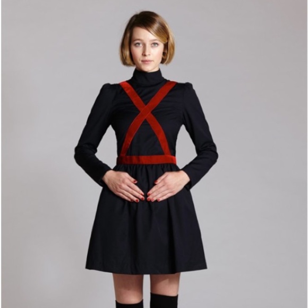 2016 - L'école Des Femmes Navy Blue Soldier Dress